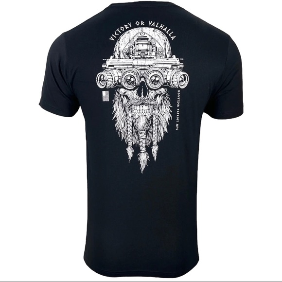 Howitzer Style Men's T-Shirt Victory or Valhalla Military Grunt MFG - Picture 3 of 11